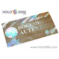 Hologram sticker "CERTIFIX DOCUMENT" 17x33mm (160 pz)