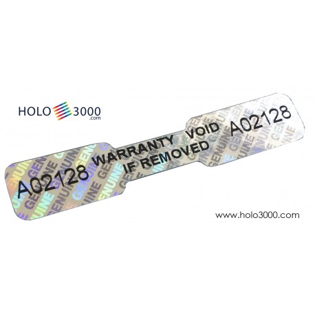 Hologram sticker SEAL WARRANTY 47x9mm (210 pcs)