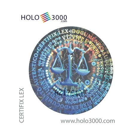 Hologram sticker "CERTIFIX LEX" D.25mm (180 pz)
