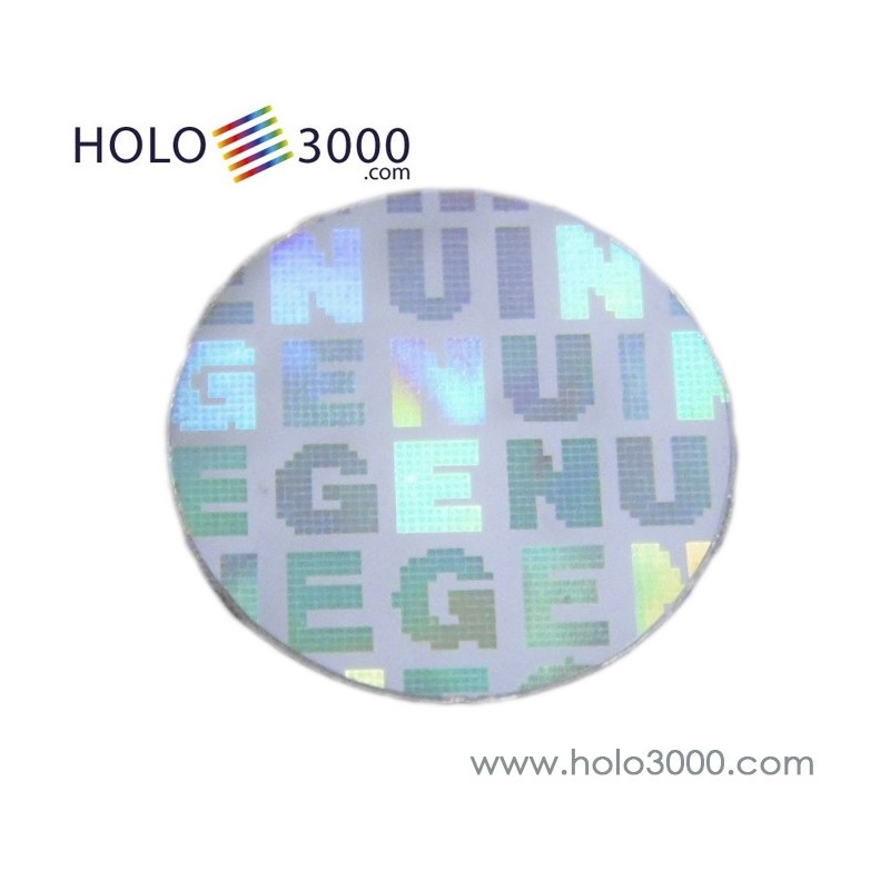 Ologramma adesivo GENUINE tondo Ø 10 mm (507 pz)