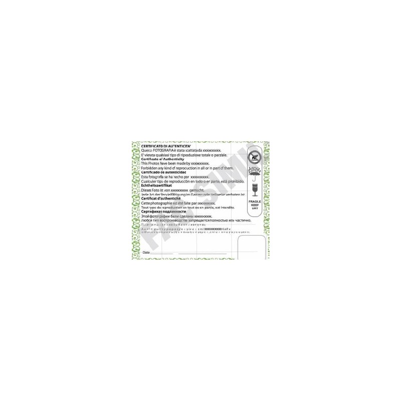 Certificato di garanzia adesivo personalizzato con ologramma GENUINE (60 pz)