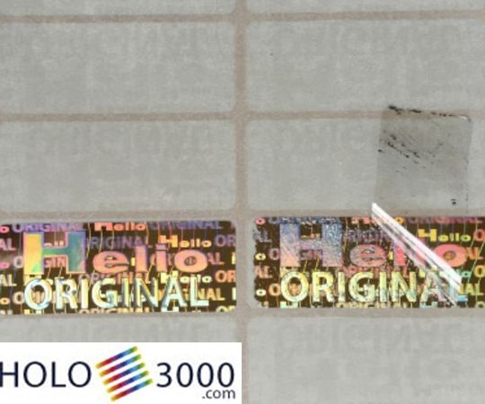Ologramma adesivo personalizzato: monouso